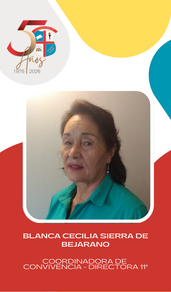 Blanca Cecilia Sierra de Bejarano, coordinadora de convivencia del Colegio San Luis